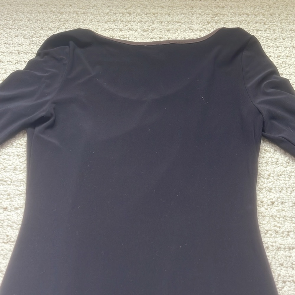 Joseph Ribkoff Black 3/4 Sleeve Zipper Panel Dress Size 8 - Picture 5 of 13